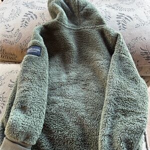 Calvin Klein Olive Green Fleece Puffer Jacket